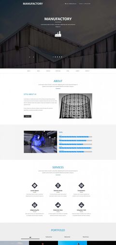 Bootstra響應式的產(chǎn)品制造工廠建設網(wǎng)站模板